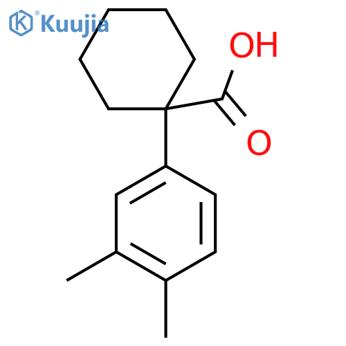 1-(3,4-dimethylphenyl)cyclohexane-1-carboxylic acid structure