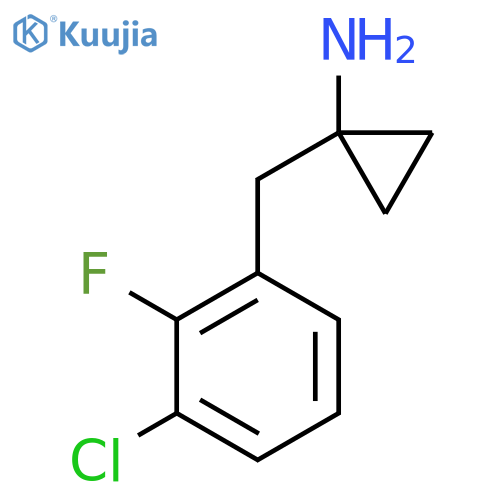 1-(3-chloro-2-fluorophenyl)methylcyclopropan-1-amine structure