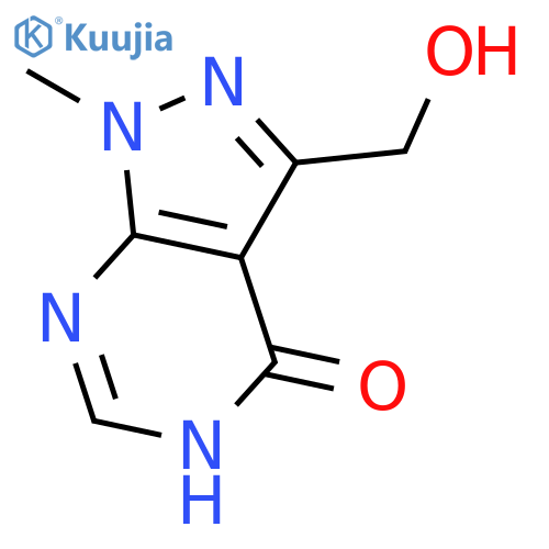 3-(hydroxymethyl)-1-methyl-1H,4H,5H-pyrazolo3,4-dpyrimidin-4-one structure