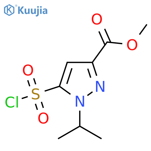 methyl 5-(chlorosulfonyl)-1-(propan-2-yl)-1H-pyrazole-3-carboxylate structure