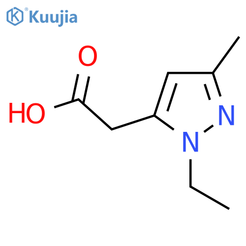 2-(1-ethyl-3-methyl-1H-pyrazol-5-yl)acetic acid structure
