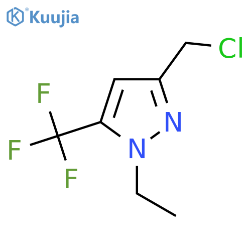 3-(chloromethyl)-1-ethyl-5-(trifluoromethyl)-1H-pyrazole structure