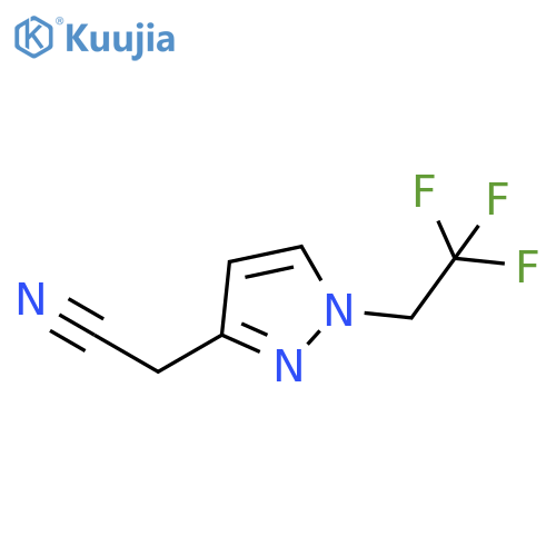 2-1-(2,2,2-trifluoroethyl)-1H-pyrazol-3-ylacetonitrile structure