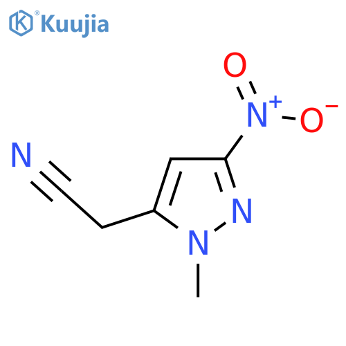 2-(1-methyl-3-nitro-1H-pyrazol-5-yl)acetonitrile structure