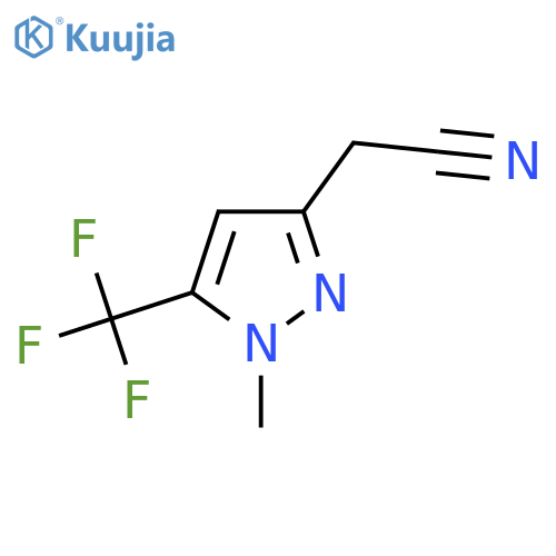 2-1-methyl-5-(trifluoromethyl)-1H-pyrazol-3-ylacetonitrile structure