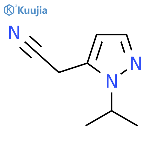 2-1-(propan-2-yl)-1H-pyrazol-5-ylacetonitrile structure