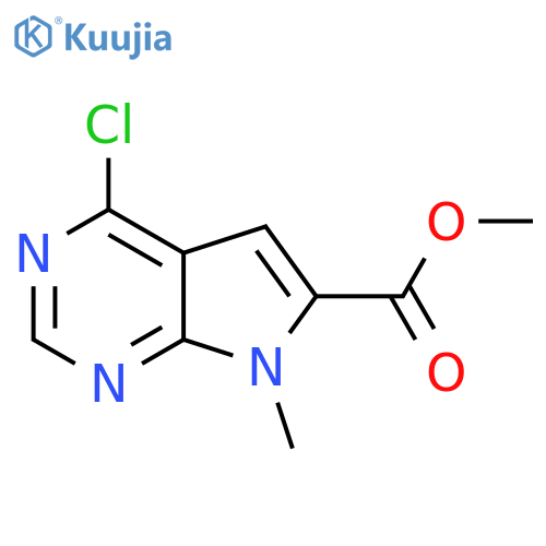 Methyl 4-chloro-7-methyl-7H-pyrrolo[2,3-D]pyrimidine-6-carboxylate structure