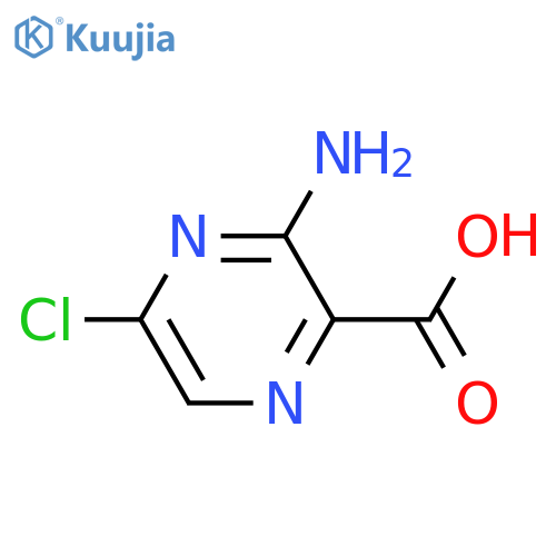 3-amino-5-chloro-pyrazine-2-carboxylic acid structure