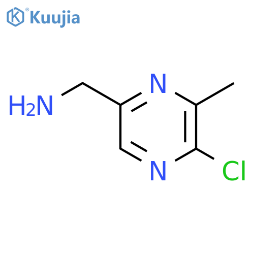 (5-chloro-6-methyl-pyrazin-2-yl)methanamine structure