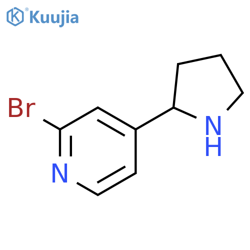 2-Bromo-4-(2-pyrrolidinyl)pyridine structure