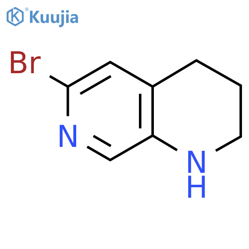 6-bromo-1,2,3,4-tetrahydro-1,7-naphthyridine structure
