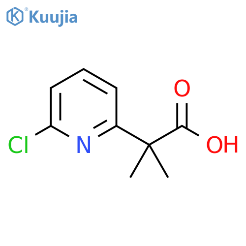 2-(6-chloropyridin-2-yl)-2-methylpropanoic acid structure