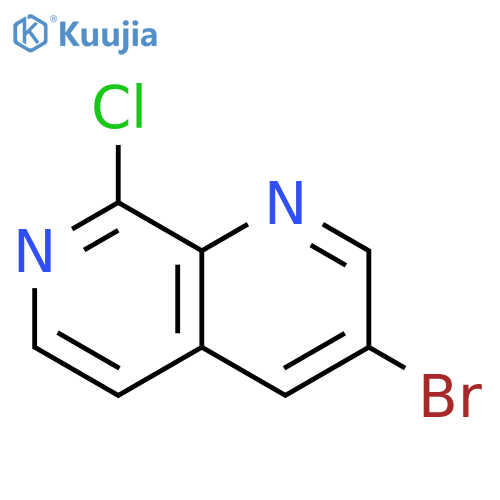 3-Bromo-8-chloro-1,7-naphthyridine structure