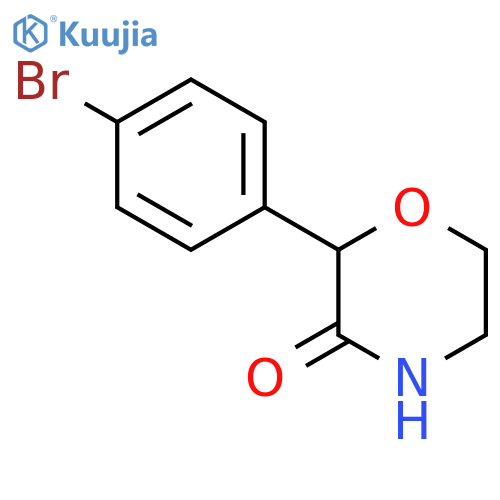 2-(4-BROMOPHENYL)-3-MORPHOLIN-3-ONE structure