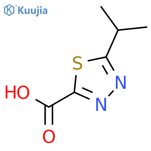 5-(propan-2-yl)-1,3,4-thiadiazole-2-carboxylic acid structure