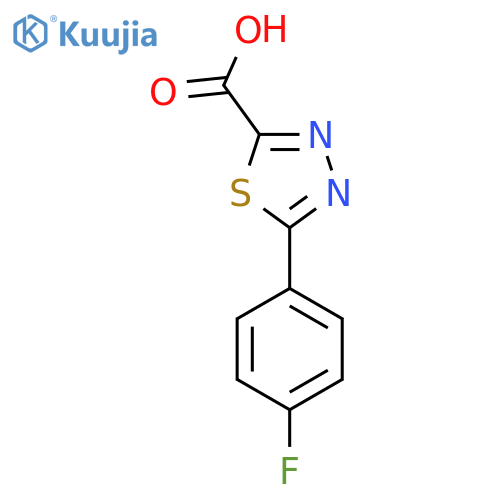 5-(4-Fluorophenyl)-1,3,4-thiadiazole-2-carboxylic acid structure