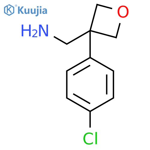 [3-(4-chlorophenyl)oxetan-3-yl]methanamine structure
