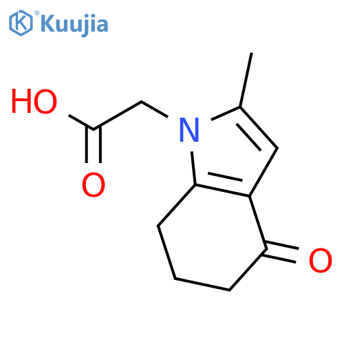 4,5,6,7-tetrahydro-2-methyl-4-oxo-1H-Indole-1-acetic acid structure