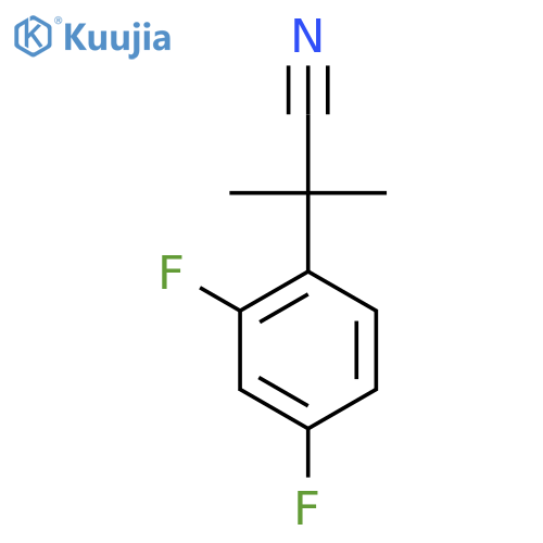 2-(2,4-difluorophenyl)-2-methylpropanenitrile structure