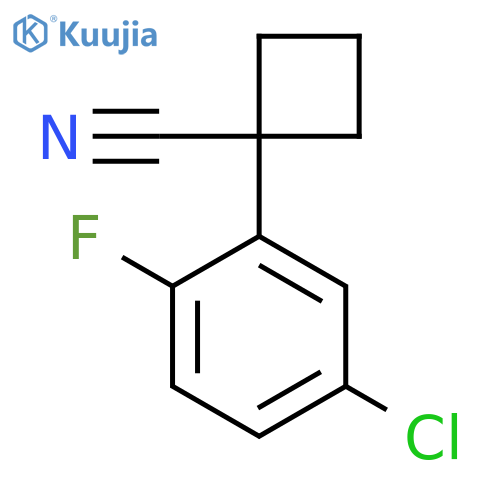1-(5-chloro-2-fluorophenyl)cyclobutane-1-carbonitrile structure
