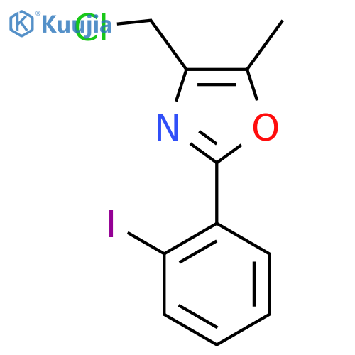 Oxazole,4-(chloromethyl)-2-(2-iodophenyl)-5-methyl- structure