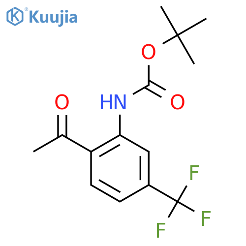 tert-butyl N-2-acetyl-5-(trifluoromethyl)phenylcarbamate structure