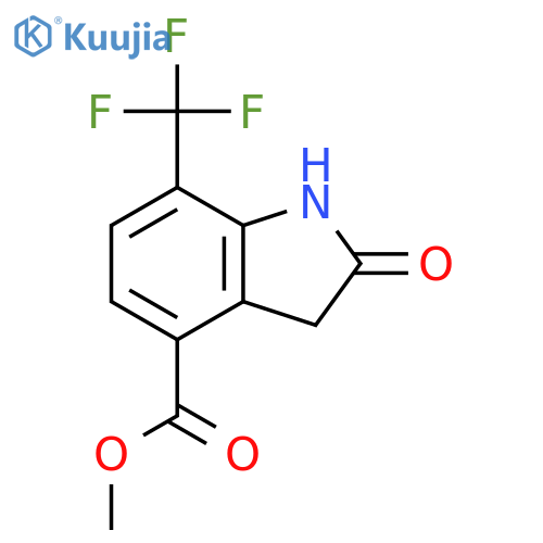 methyl 2-oxo-7-(trifluoromethyl)indoline-4-carboxylate structure