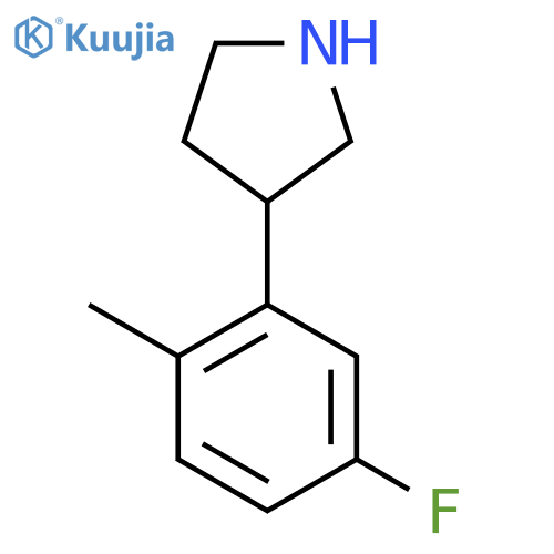 3-(5-Fluoro-2-methylphenyl)pyrrolidine structure