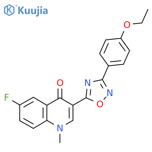 3-[3-(4-ethoxyphenyl)-1,2,4-oxadiazol-5-yl]-6-fluoro-1-methyl-1,4-dihydroquinolin-4-one structure
