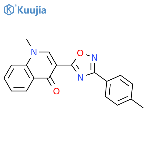 1-methyl-3-[3-(4-methylphenyl)-1,2,4-oxadiazol-5-yl]-1,4-dihydroquinolin-4-one structure