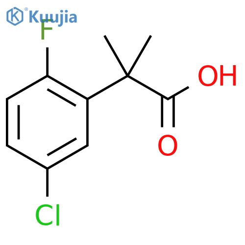 2-(5-chloro-2-fluorophenyl)-2-methylpropanoic acid structure