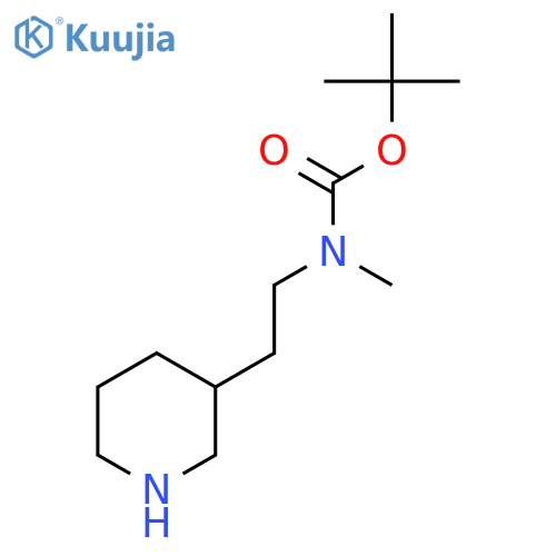 tert-butyl N-methyl-N-[2-(piperidin-3-yl)ethyl]carbamate structure