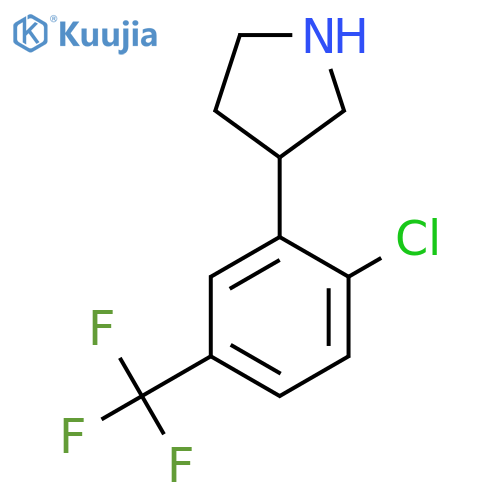 3-2-chloro-5-(trifluoromethyl)phenylpyrrolidine structure
