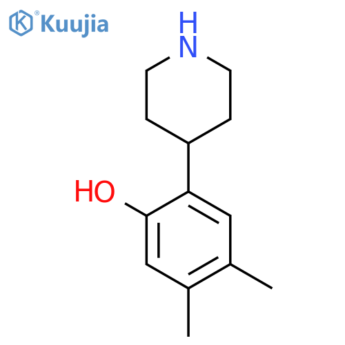 4,5-Dimethyl-2-(piperidin-4-yl)phenol structure