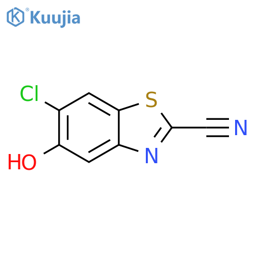 2-Benzothiazolecarbonitrile, 6-chloro-5-hydroxy- structure