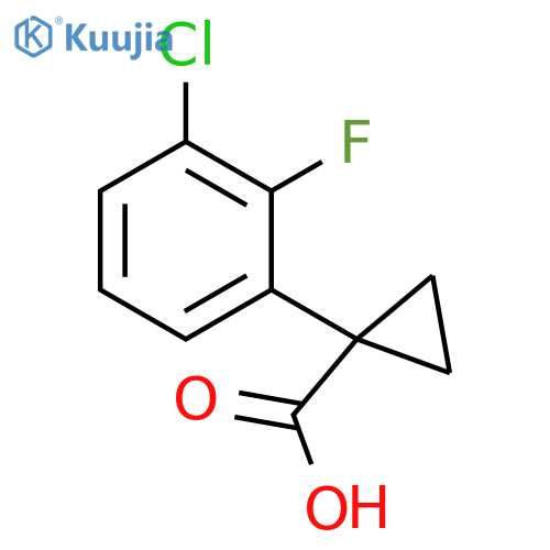 1-(3-chloro-2-fluorophenyl)cyclopropane-1-carboxylic acid structure