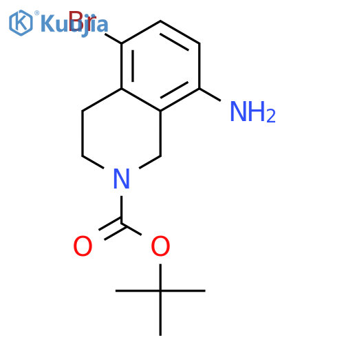 2-Boc-5-Bromo-1,2,3,4-tetrahydroisoquinolin-8-amine structure