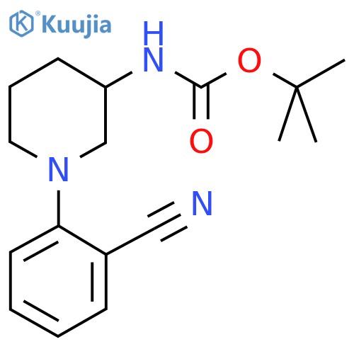 tert-butyl N-1-(2-cyanophenyl)piperidin-3-ylcarbamate structure