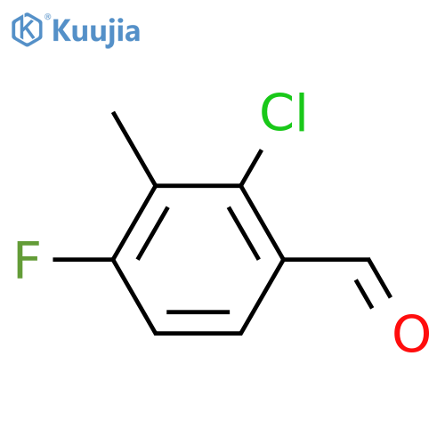 2-Chloro-4-fluoro-3-methylbenzaldehyde structure
