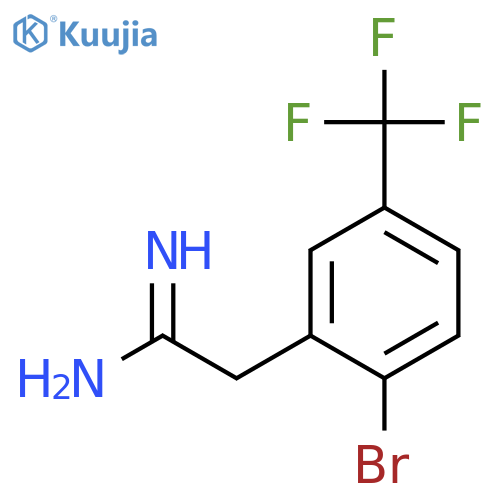 2-2-bromo-5-(trifluoromethyl)phenylethanimidamide structure