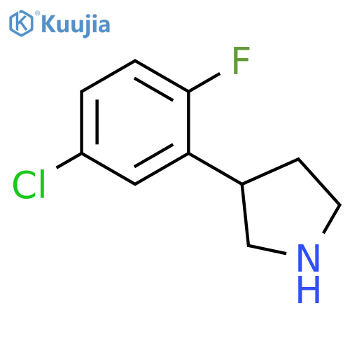 3-(5-chloro-2-fluorophenyl)pyrrolidine structure