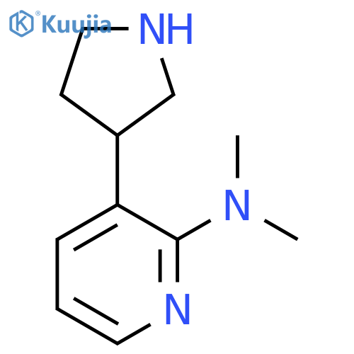 N,N-dimethyl-3-(pyrrolidin-3-yl)pyridin-2-amine structure