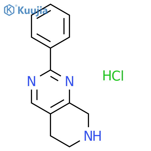 2-Phenyl-5,6,7,8-tetrahydropyrido[3,4-d]pyrimidine hydrochloride structure