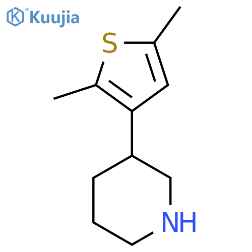 3-(2,5-dimethylthiophen-3-yl)piperidine structure