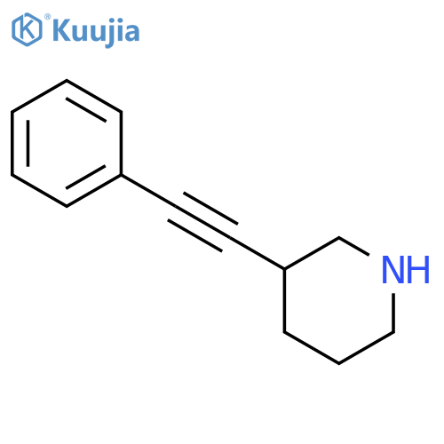 3-(Phenylethynyl)piperidine structure