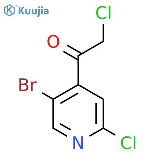 1-(5-bromo-2-chloropyridin-4-yl)-2-chloroethan-1-one structure
