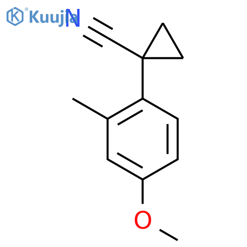 1-(4-methoxy-2-methylphenyl)cyclopropane-1-carbonitrile structure