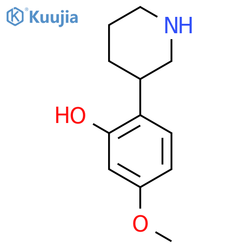 5-methoxy-2-(piperidin-3-yl)phenol structure
