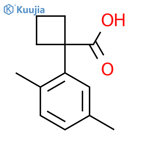 1-(2,5-Dimethylphenyl)cyclobutane-1-carboxylic acid structure