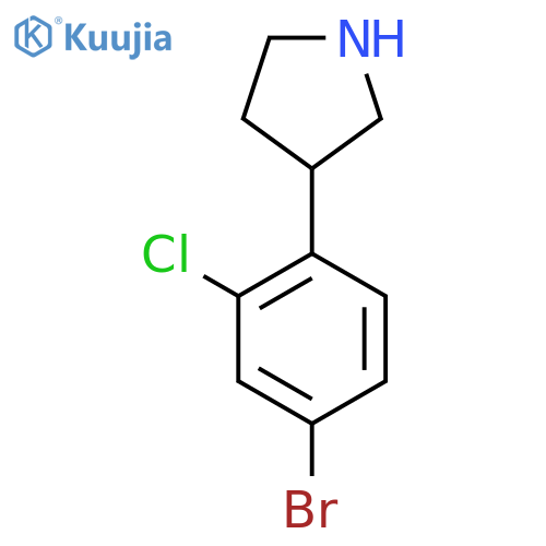 3-(4-Bromo-2-chlorophenyl)pyrrolidine structure
